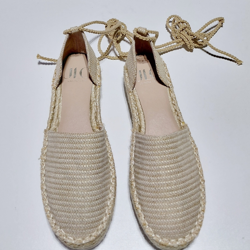 JENNIFER LOPEZ Women's Larenn Cream Espadrille Platform Slip On Shoe Size 7M
